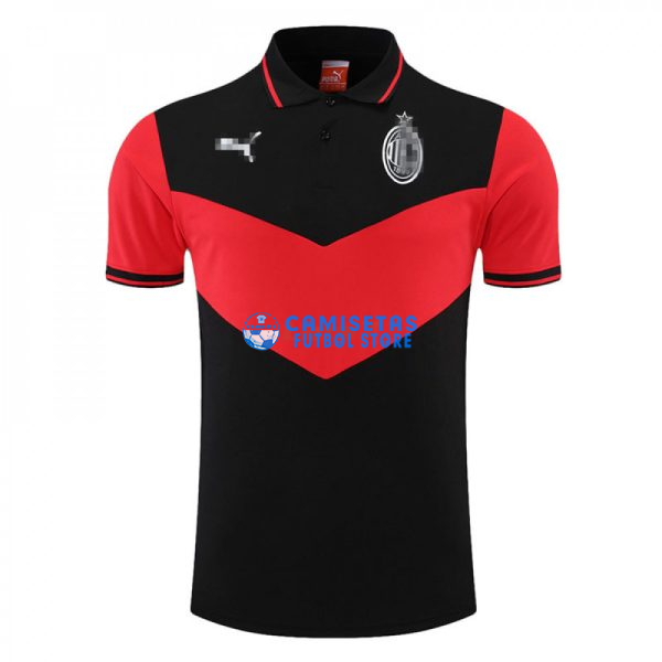 Polo AC Milan 2022/2023 Negro/Rojo