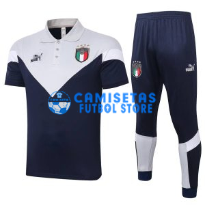 Polo Italia 2020 Kit Azul Oscuro/Gris Claro