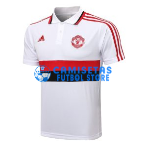 Polo Manchester United 2021/2022 Blanco/Rojo/Negro