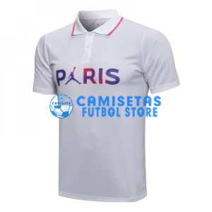 Polo PSG 2021/2022 Blanco Marca Polícromo