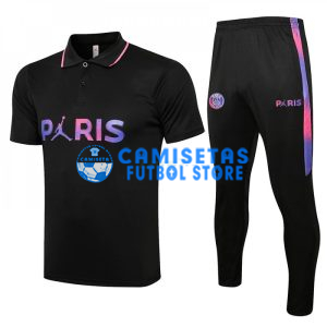 Polo PSG 2021/2022 Kit Negro Marca Polícromo