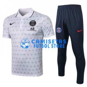 Polo PSG 2021-2022 Kit Letra Estampado Blanco