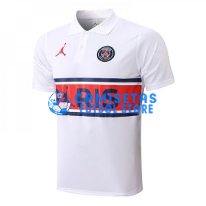 Polo PSG 2022/2023 Blanco/Rojo