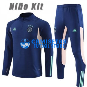 Sudadera de Entrenamiento Ajax de Ámsterdam 2023/2024 Niño Kit Azul Oscuro