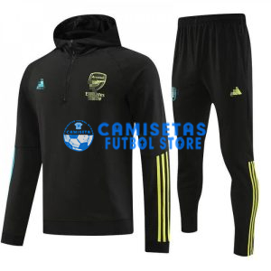 Sudadera de Entrenamiento Arsenal 2023/2024 Con Capucha Kit Negro
