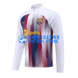 Sudadera de Entrenamiento Barcelona 2023/2024 Blanco/Azul/Rojo