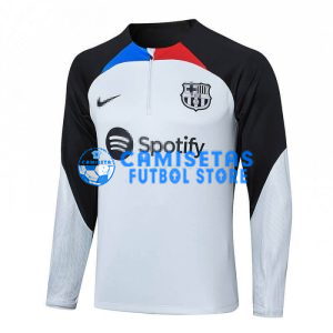 Sudadera de Entrenamiento Barcelona 2023/2024 Gris Claro/Negro