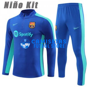 Sudadera de Entrenamiento Barcelona 2023/2024 Niño Kit Azul