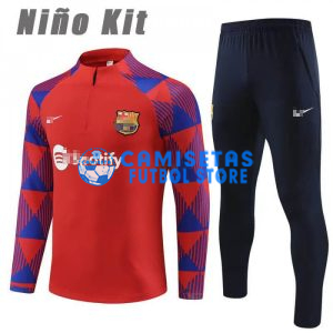 Sudadera de Entrenamiento Barcelona 2023/2024 Niño Kit Rojo/Azul