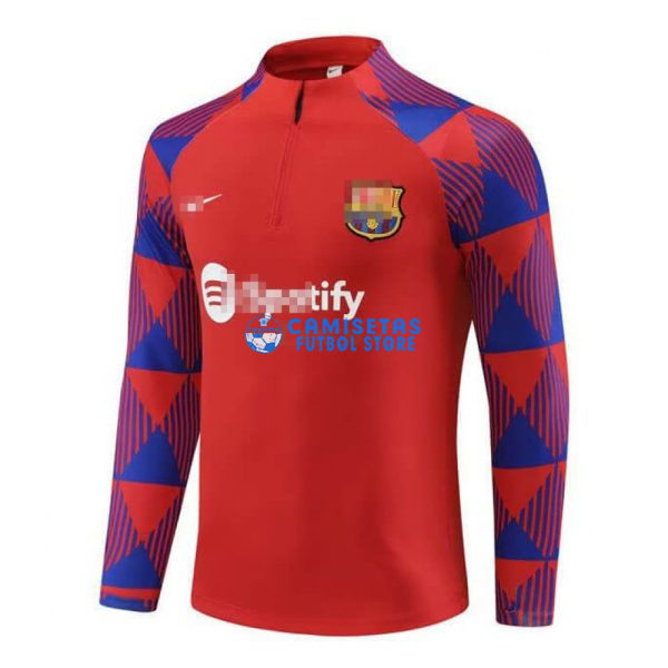 Sudadera de Entrenamiento Barcelona 2023/2024 Rojo/Azul