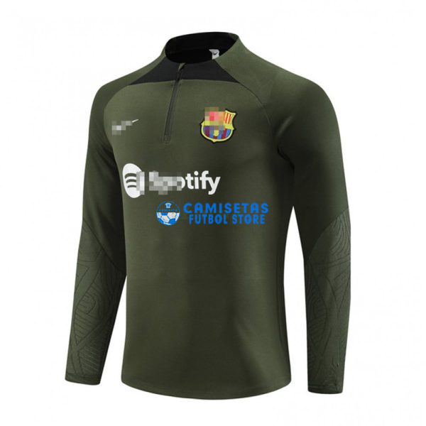 Sudadera de Entrenamiento Barcelona 2023/2024 Verde Oscuro