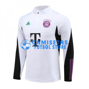 Sudadera de Entrenamiento Bayern Múnich 2023/2024 Blanco/Negro