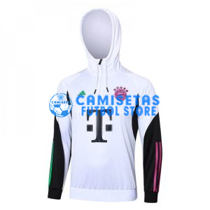 Sudadera de Entrenamiento Bayern Múnich 2023/2024 Con Capucha Blanco