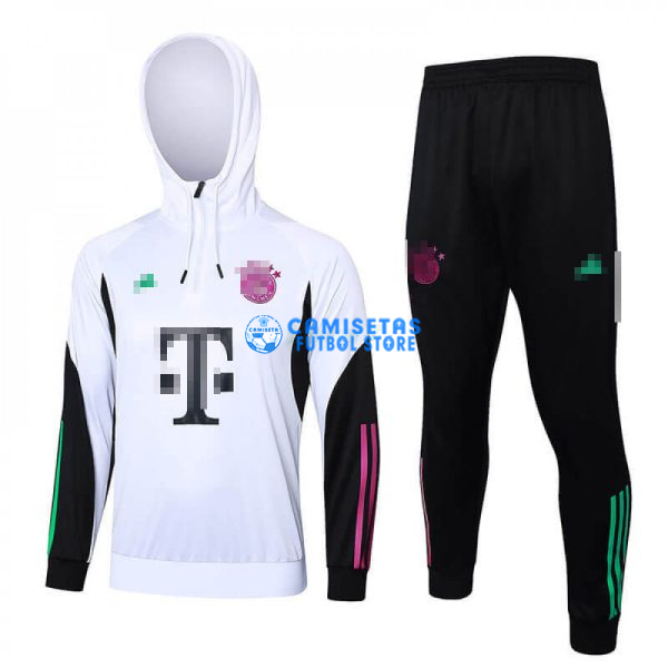 Sudadera de Entrenamiento Bayern Múnich 2023/2024 Con Capucha Kit Blanco