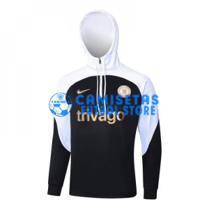 Sudadera de Entrenamiento Chelsea 2023/2024 Con Capucha Negro/Blanco