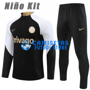 Sudadera de Entrenamiento Chelsea FC 2023/2024 Niño Kit Negro/Blanco