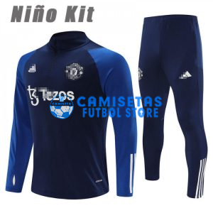 Sudadera de Entrenamiento Manchester United 2023/2024 Niño Kit Azul