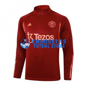 Sudadera de Entrenamiento Manchester United 2023/2024 Rojo Oscuro