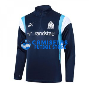 Sudadera de Entrenamiento Olympique Marsella 2023/2024 Azul Marino/Blanco