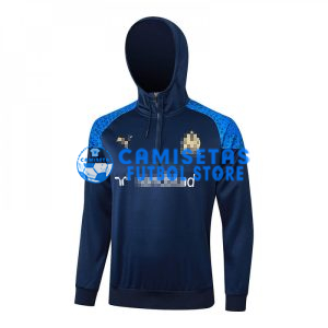 Sudadera de Entrenamiento Olympique Marsella 2023/2024 Con Capucha Azul