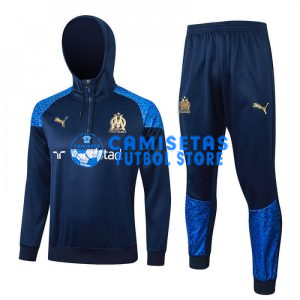 Sudadera de Entrenamiento Olympique Marsella 2023/2024 Con Capucha Kit Azul