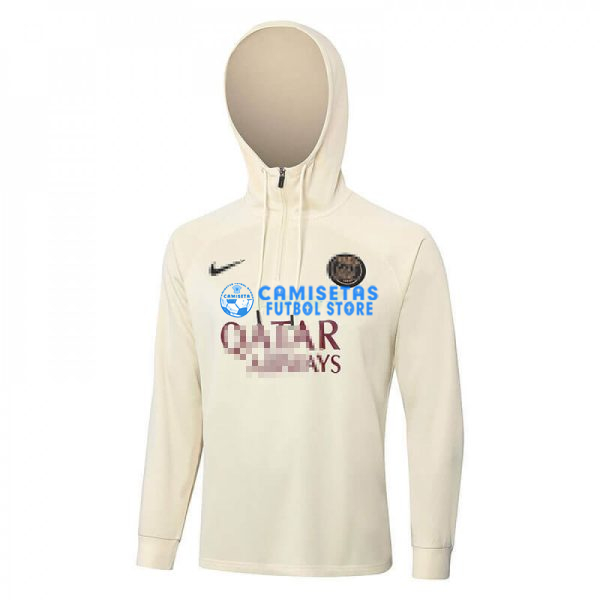 Sudadera de Entrenamiento PSG 2023/2024 Con Capucha Beige