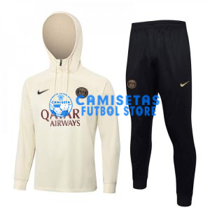 Sudadera de Entrenamiento PSG 2023/2024 Con Capucha Kit Beige