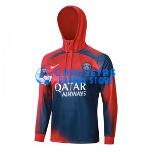 Sudadera de Entrenamiento PSG 2023/2024 Con Capucha Rojo/Azul