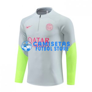 Sudadera de Entrenamiento PSG 2023/2024 Gris/Verde Fluorescente