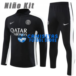 Sudadera de Entrenamiento PSG 2023/2024 Niño Kit Negro/Blanco