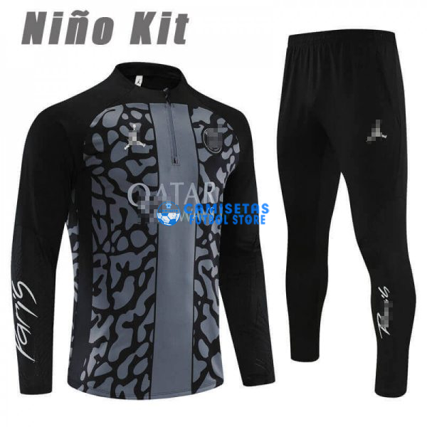 Sudadera de Entrenamiento PSG 2023/2024 Niño Kit Negro/Gris