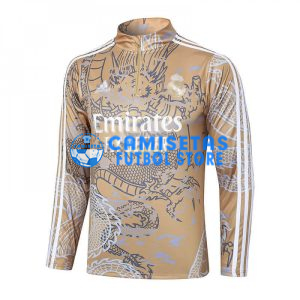 Sudadera De Entrenamiento Real Madrid 2023/2024 Beige con Estampado