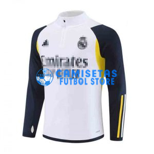 Sudadera de Entrenamiento Real Madrid 2023/2024 Blanco/Negro