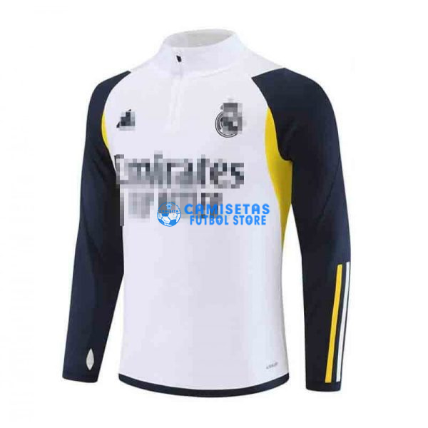 Sudadera de Entrenamiento Real Madrid 2023/2024 Blanco/Negro