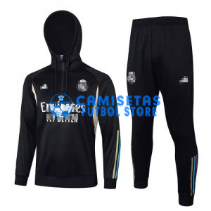 Sudadera de Entrenamiento Real Madrid 2023/2024 Con Capucha Kit Negro