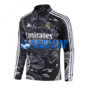 Sudadera de Entrenamiento Real Madrid 2023/2024 Negro/Blanco