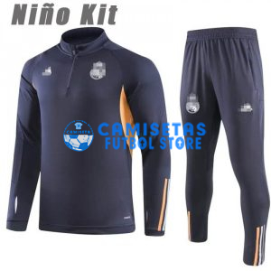 Sudadera de Entrenamiento Real Madrid 2023/2024 Niño Kit Azul Marino/Naranja