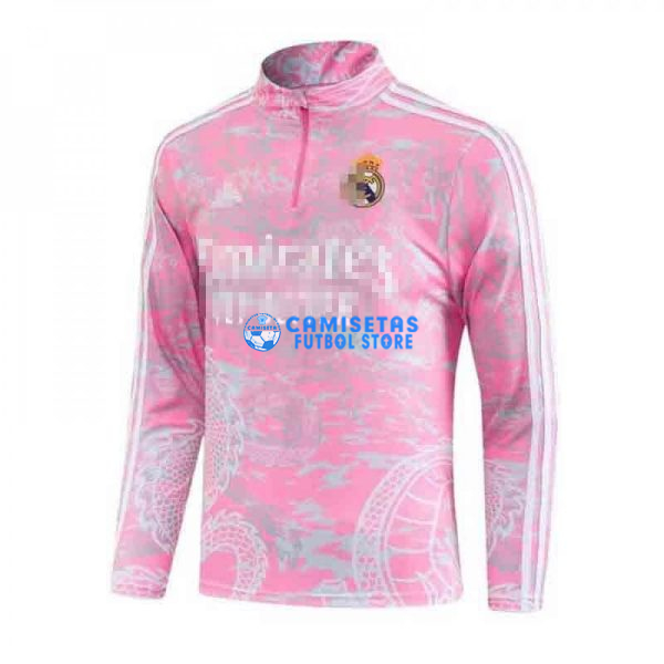 Sudadera de Entrenamiento Real Madrid 2023/2024 Rosa/Blanco