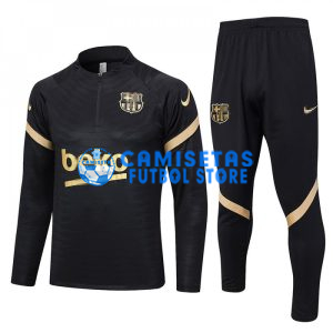 Sudadera De Entrenamiento Barcelona 2023/2024 Kit Negro/Dorado