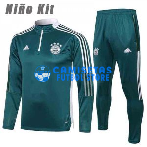 Sudadera De Entrenamiento Bayern Munich 2021/2022 Niño Kit Verde Oscuro