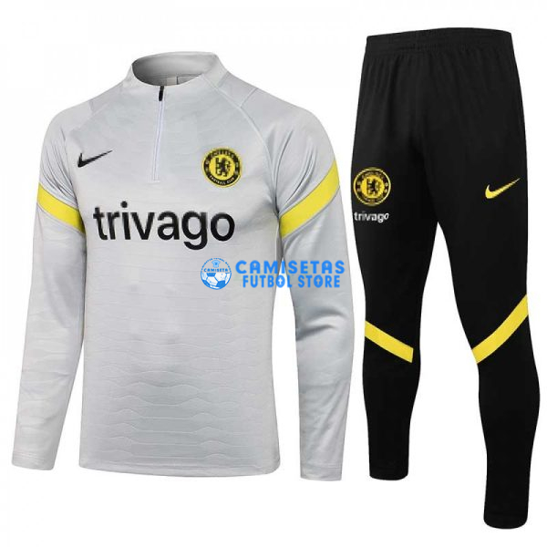 Sudadera De Entrenamiento Chelsea FC 2021/2022 Kit Gris Claro