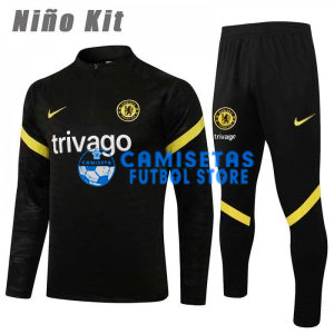 Sudadera De Entrenamiento Chelsea FC 2021/2022 Niño Kit Negro