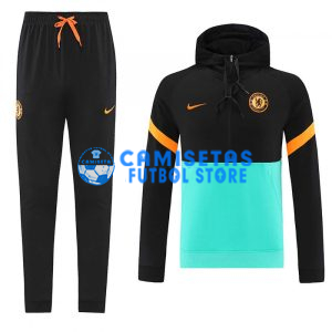 Sudadera De Entrenamiento Chelsea 2021/2022 Kit Negro/Verde