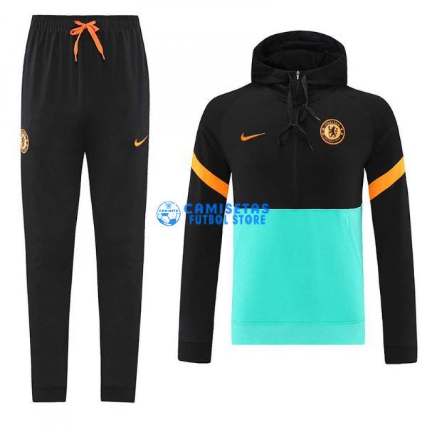 Sudadera De Entrenamiento Chelsea 2021/2022 Kit Negro/Verde