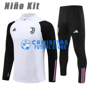 Sudadera De Entrenamiento Juventus 2023/2024 Niño Kit Blanco/Negro