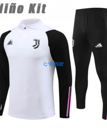 Sudadera De Entrenamiento Juventus 2023/2024 Niño Kit Blanco/Negro