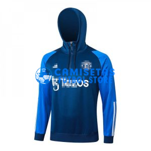 Sudadera De Entrenamiento Manchester United 2023/2024 Con Capucha Azul