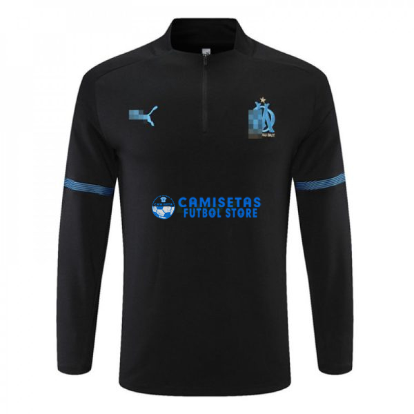 Sudadera De Entrenamiento Olympique Marsella 2021/2022 Negro/Azul