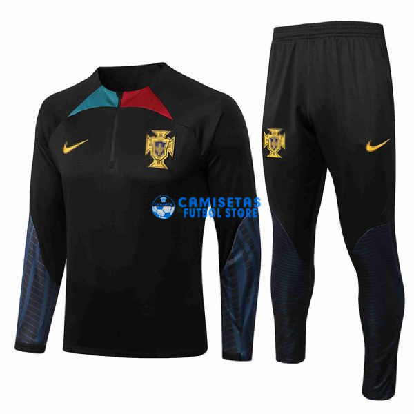 Sudadera de Entrenamiento Portugal 2022 Kit Negro