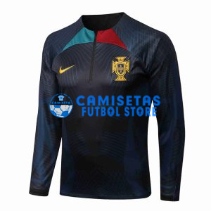 Sudadera de Entrenamiento Portugal 2022 Negro/Azul